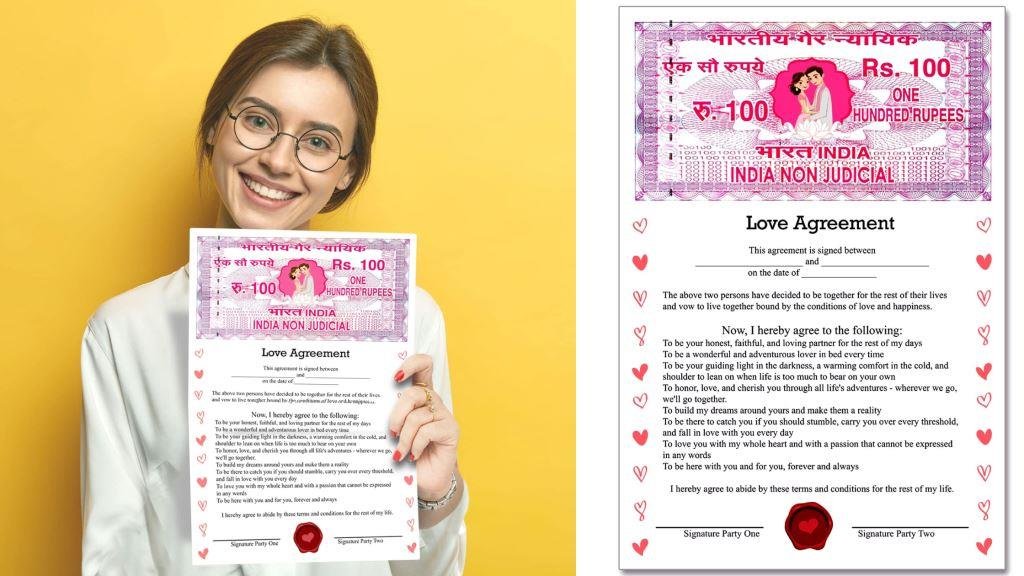love contract agreement valentine gift for girlfriend